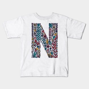 Tropical Letter N Kids T-Shirt